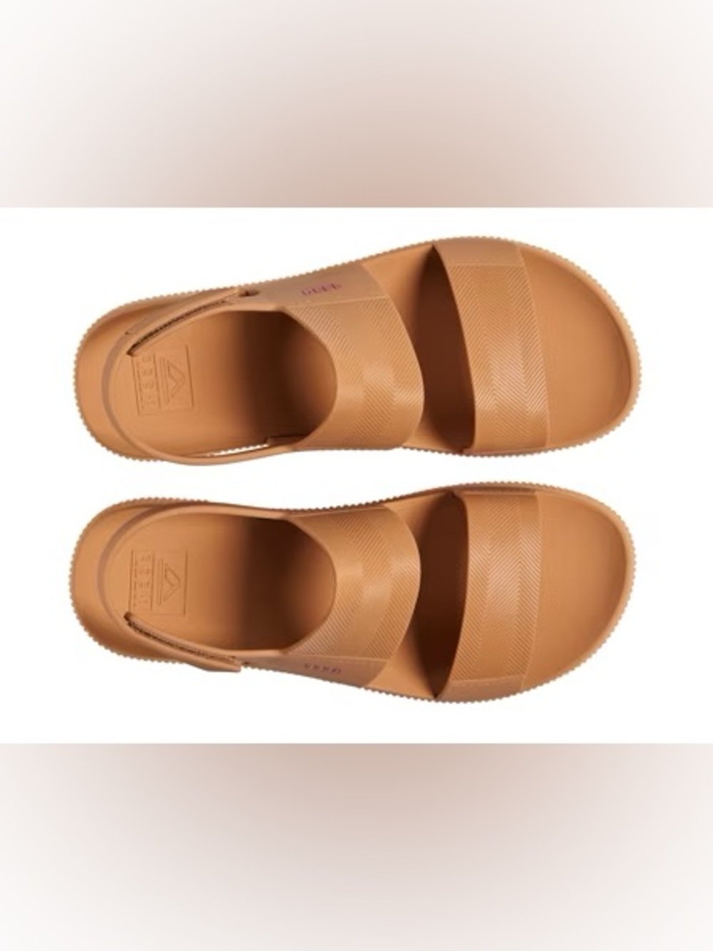 Reef Women’s Water Vista Higher Tan Platform Sandal with Pink Outsole Accent - Picture 2 of 2